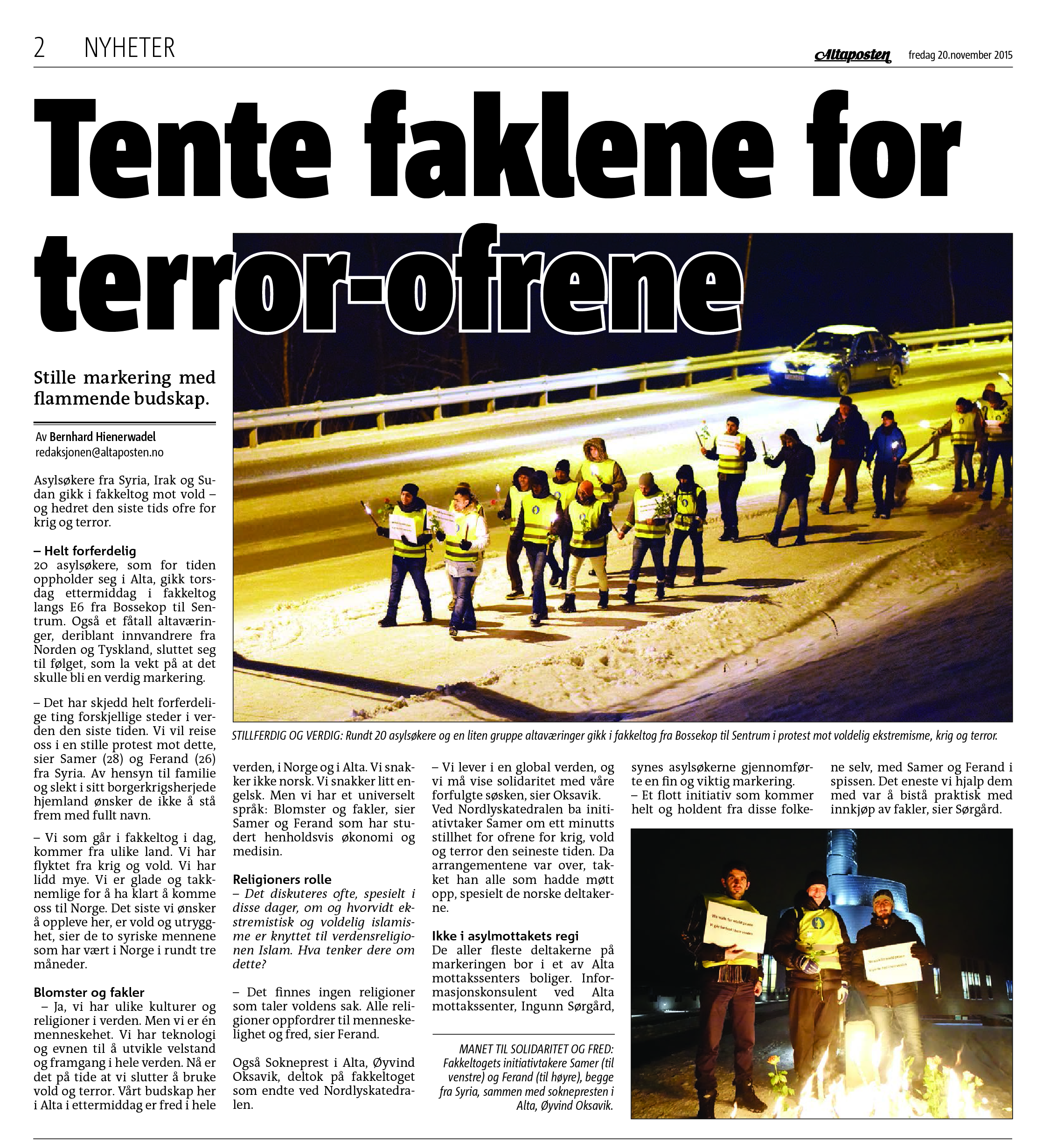 Tente faklene for terror-ofrene